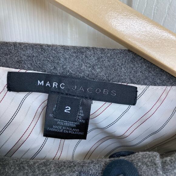 Marc Jacobs Gray Wool Retro Shift Dress - Picture 3 of 6